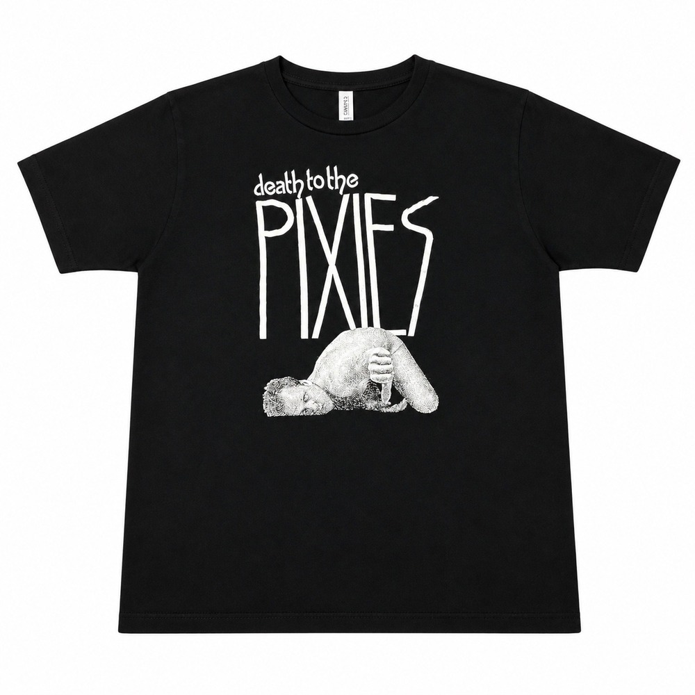 Pixies Band T-Shirt Mens Black Death to the Pixies Graphic Tee Large